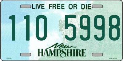 NH license plate 1105998