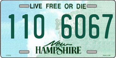 NH license plate 1106067