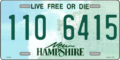 NH license plate 1106415