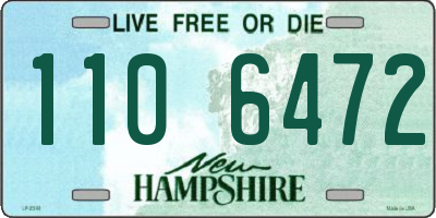 NH license plate 1106472