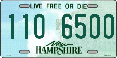 NH license plate 1106500