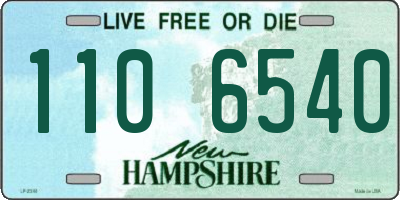 NH license plate 1106540