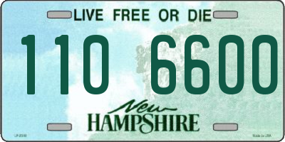 NH license plate 1106600