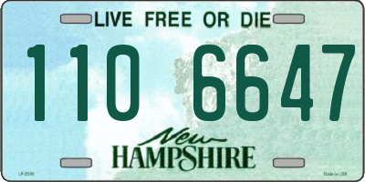 NH license plate 1106647