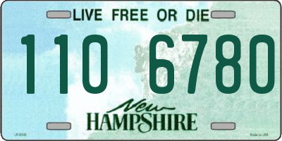 NH license plate 1106780
