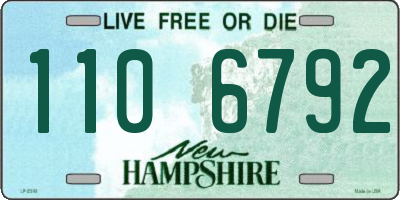 NH license plate 1106792