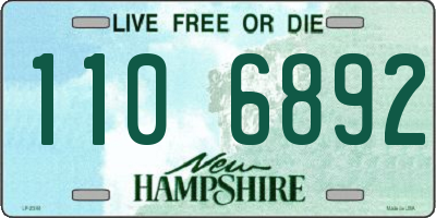NH license plate 1106892