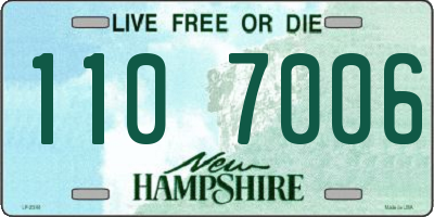 NH license plate 1107006
