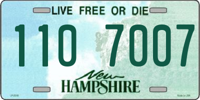 NH license plate 1107007