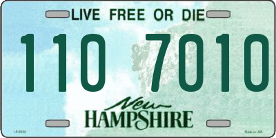 NH license plate 1107010