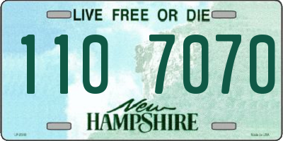 NH license plate 1107070