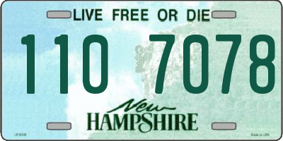 NH license plate 1107078