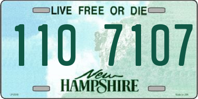 NH license plate 1107107