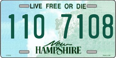 NH license plate 1107108