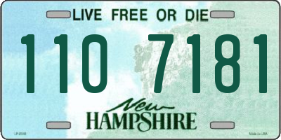 NH license plate 1107181