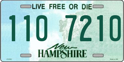 NH license plate 1107210