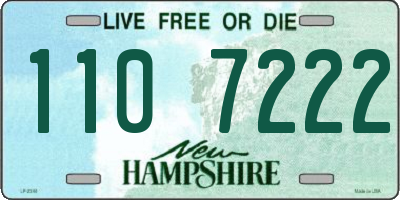 NH license plate 1107222