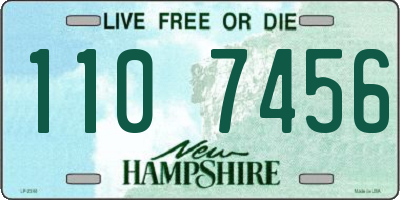 NH license plate 1107456