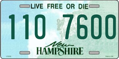 NH license plate 1107600