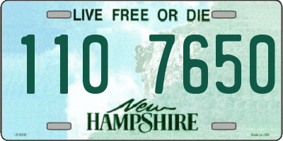 NH license plate 1107650