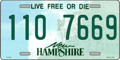 NH license plate 1107669