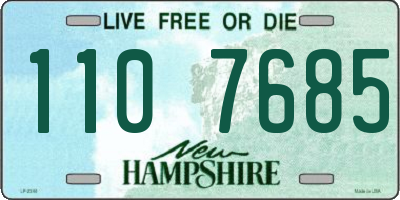 NH license plate 1107685