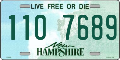 NH license plate 1107689