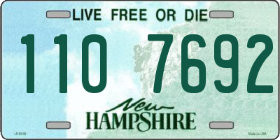NH license plate 1107692