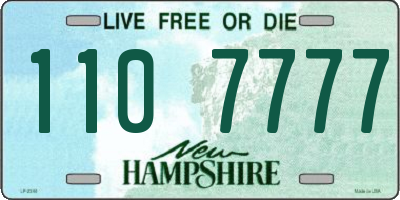 NH license plate 1107777
