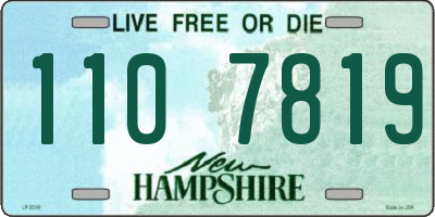 NH license plate 1107819