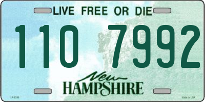 NH license plate 1107992