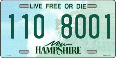 NH license plate 1108001