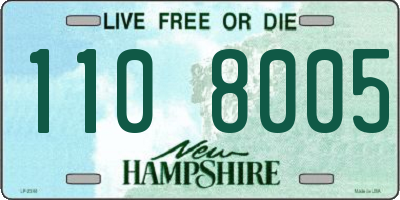 NH license plate 1108005