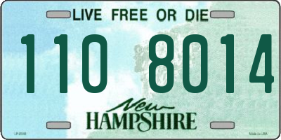 NH license plate 1108014