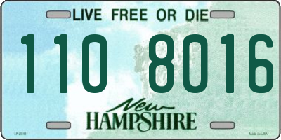 NH license plate 1108016