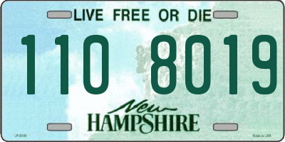 NH license plate 1108019