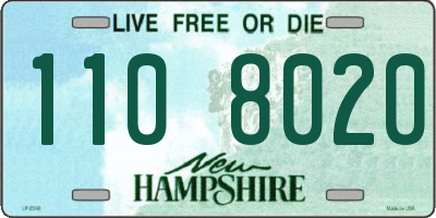 NH license plate 1108020