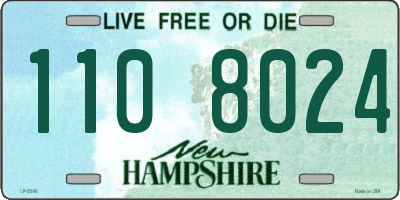 NH license plate 1108024