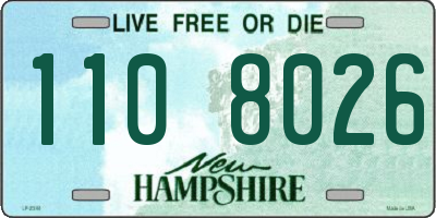 NH license plate 1108026