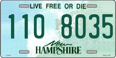 NH license plate 1108035