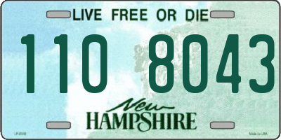 NH license plate 1108043