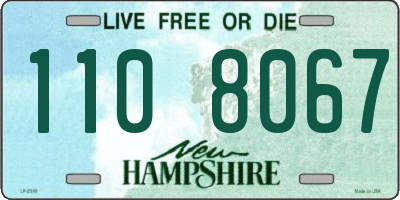 NH license plate 1108067