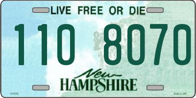 NH license plate 1108070