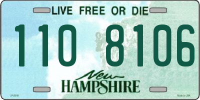NH license plate 1108106