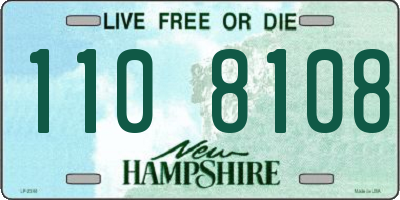 NH license plate 1108108