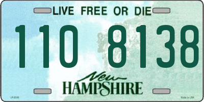 NH license plate 1108138