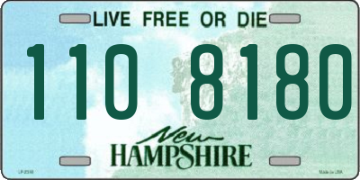 NH license plate 1108180