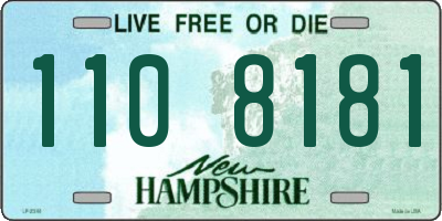 NH license plate 1108181