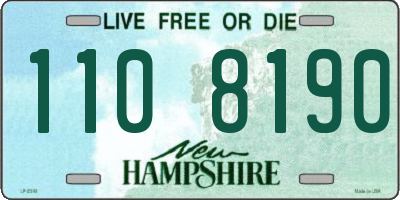 NH license plate 1108190