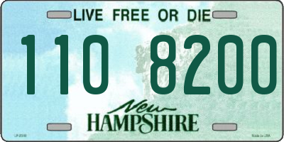 NH license plate 1108200